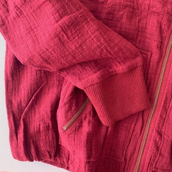 NWT Matilda Jane Women Burgundy Storyteller Bomber Jacket, XS - Picture 4 of 11